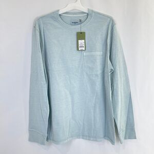 Men's Relaxed Fit Long Sleeve Pocket Shirt| Goodfellow & Co | Blue | Large | NWT